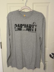 Carhartt Men’s Long Sleeve Logo Tshirt Size Small Original Fit