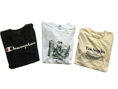 Lot Of 3 Men’s Assorted Brands & Colors Short Sleeve Graphic T-Shirts Size M