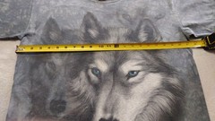 Vintage The Mountain Wolf Reflection T Shirt M Gray Tie Dye Y2K 2002 Nature Tee