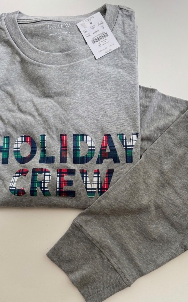 NWT J.CREW MEN’s SUPER SOFT GRAY LONG SLEEVE TEE T-SHIRT | Size M/L/XL | $49.50