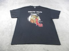Cheatin’ Death Shirt Mens XL Black Gildan Hijinx Apparel Horror Graphic Tee