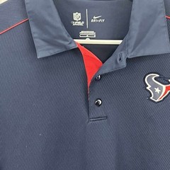 Nike NFL Houston Texans On Field Polo Golf Shirt Dri-Fit Navy Men’s Size Large L