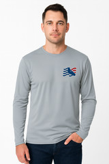 BSCO – American Flag: Sport-Tek Long Sleeve Posicharge Tee