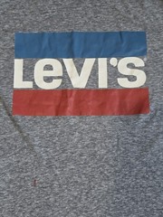 Levi’s Gray Logo Graphic Print Crew Neck Short Sleeve Cotton Jersey Tee M