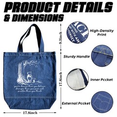 Denim Tote Bag, Denim Handbags for Women, Casual Hobo Tote Shoulder Bags, Ret…