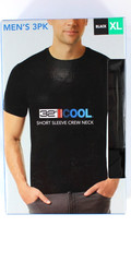 32 Degrees Cool Mens 3 Pack Crew Neck T Shirt Moisture Wicking