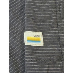 Vuori Mens Tradewind Performance T-Shirt Gray Micro Stripe Pocket V196 Large
