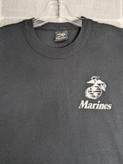 Vintage Marines Shirt Mens Medium Black Pain is Weakness Leaving The Body Rothco