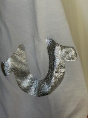 New Men’s True Religion White T Shirt Metallic Silver Foil Horseshoe Logo Sz XL