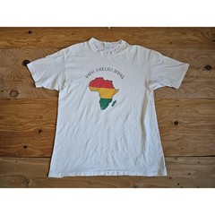 Nkosi Sikeleli Afrika Nero Roots Africa T-Shirt Double Sided White Sz L 1990s