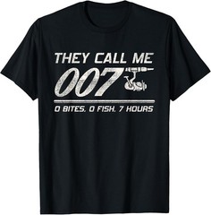 Fisherman Joke Dad – They Call Me 007 – Funny Fishing Humor T-Shirt