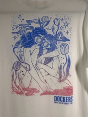 Dockers Unisex Slim Fit Graphic Tee Rainbow Pride Day Top S White Short Sleeve