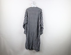 Vintage 90s Mens XL Faded Flannel Pajamas Night Gown Pullover Shirt Plaid USA
