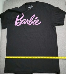 Barbie T-Shirt Men’s M Black 100% Cotton Short Sleeve Crew Neck Straight Hem