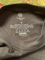 Volkswagen VW Bus Van Camper Size S Black T-Shirt Graphic Logo