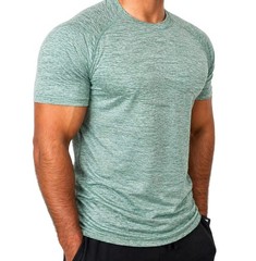 Men’s T-Shirt Activewear Sports Marl Short Sleeve Polyester Gym Fitness Top UK