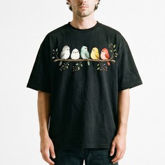 Watercolor Birds Branch T-Shirt Cute Bird Family Spring Tee