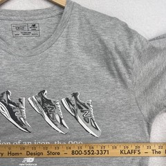 NEW BALANCE Shirt Mens L Evolution of an Icon 990 Essentials Tee Gray USA