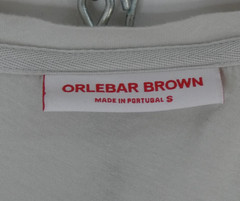 Orlebar BrowT Shirt Light Grey n Crew Neck Luxury Basics Cotton Size S
