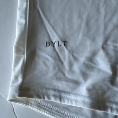 BYLT T-Shirt Men’s Large White Premium Basics Crew Neck Lightweight Stretch