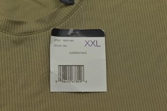 Claiborne Men’s XXL Beige Ribbed Short Sleeve Crew Neck T-Shirt Rayon Blend NEW