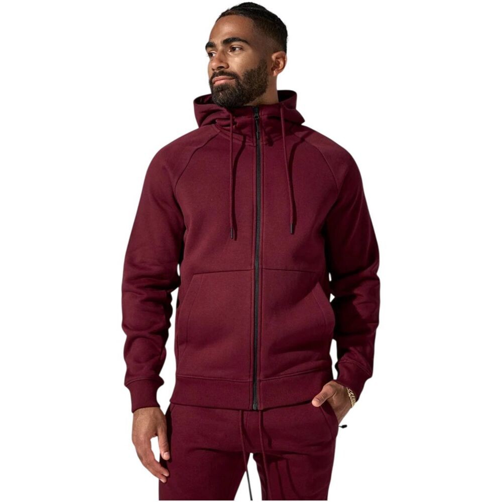 Jordan Craig Fleece Zipper Men’s Hoodie Wine 8890H-WINE