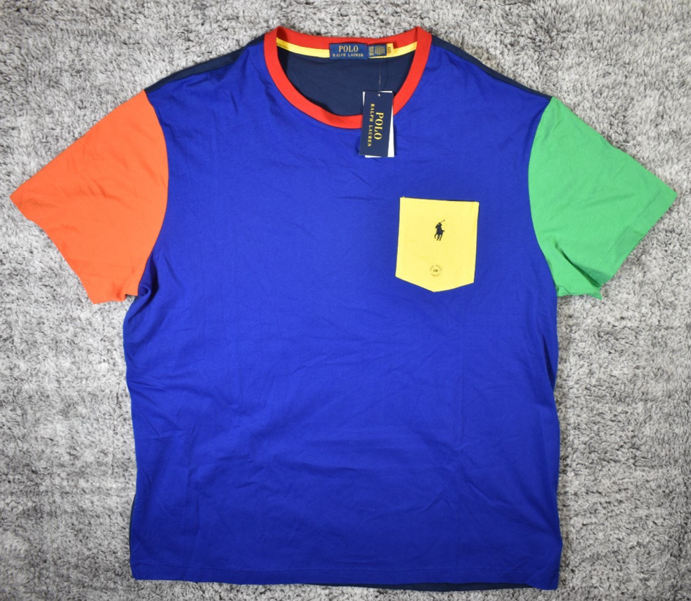 Men’s Polo Ralph Lauren S/S Pocket Colorblock T-Shirt 2XB NWT
