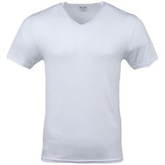 6-pack Men’s Comfortable Jersey 100% Cotton V-Neck T-Shirts,X-Large White