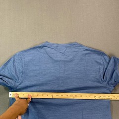 Coofandy Shirt Mens M Blue Short Sleeve Henley Lightweight Stretch Tee Polyester