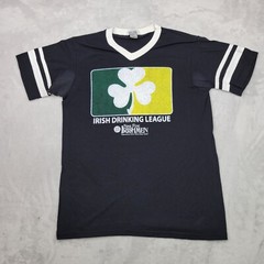 New York Las Vegas Shirt Mens Medium Black Ringer Nine Fiene Irishmen Pub League