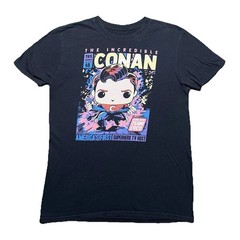 Funko Pop T Shirt Mens M Black 2018 Incredible Conan Superhero TV Host Graphic