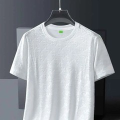 New Men Fashion Trend Ice Silk Short Sleeve Streetwear Summer T-Shirt 3 Colors