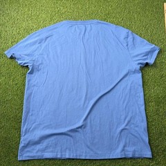 Polo Ralph Lauren Logo Spell Out Shirt Large Blue Classic Fit Preppy Pony Y2K
