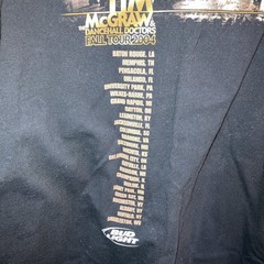 Vintage Black Size XL Tim McGraw 2004 Tour Tshirt Dance Hall Doctors
