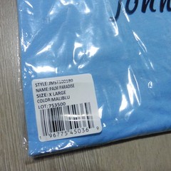 JOHNNIE O Mens XL T SHIRT PALM PARADISE MALIBLU GOLF AQUA BLUE SANTA MONICA TEE