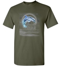 Dolphin Wilderness Ocean Moon T-Shirt