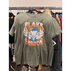 Blake Shelton Friends and Heroes 2021 Tour Shirt Mens XL Olive Green Graphic Tee