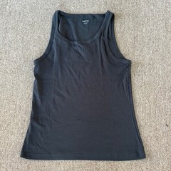 Skims Mens Rib Tank Onyx Black Ribbed Cotton Blend Scoop Neck TP-TNK-5788M 2X