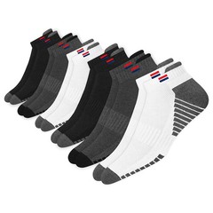 6 Pairs Ankle Socks Men Women Cushioned Running Training Socks, Pack of 6, 9-12