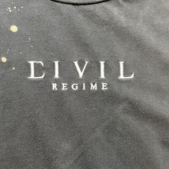 Civil Regime Through Hell & Back Long Sleeve T Shirt Mens SZ M Black Bleach Wash