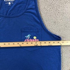 Chubbies Shirt Mens 2XL Blue Tank Top Pocket Weekend Has Arrived 80s Retro Style