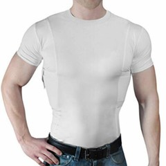 Mens Womens Tactical Combat Pullover Tops T-Shirt Blouse Tee With Hidden Holster