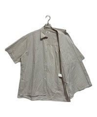 AUBETT Heavy broadcloth side vent short sleeve oversized shir