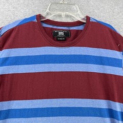 Beautiful Giant Mens T Shirt Large L Striped Multi Color Camisa Cotton Polyester