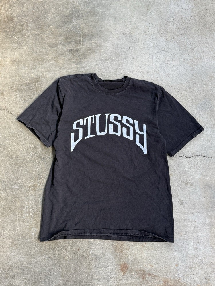 Stussy black Spell out Tee, Men’s Medium 100% Cotton