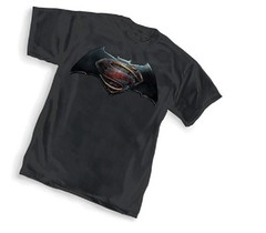 DC Batman vs Superman MOVIE LOGO SYMBOL – BLACK Adult T-Shirt – S-3XL