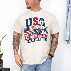 USA Country Roads Take Me Home Unisex T-Shirt