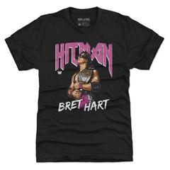 Bret Hart Hitman Tri Blend Premium Graphic Wrestling T-Shirt 500 Level Tee