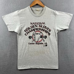 Vintage 80s Boxing Shirt Mens Large Screen Stars Single Stitch Golden Gloves