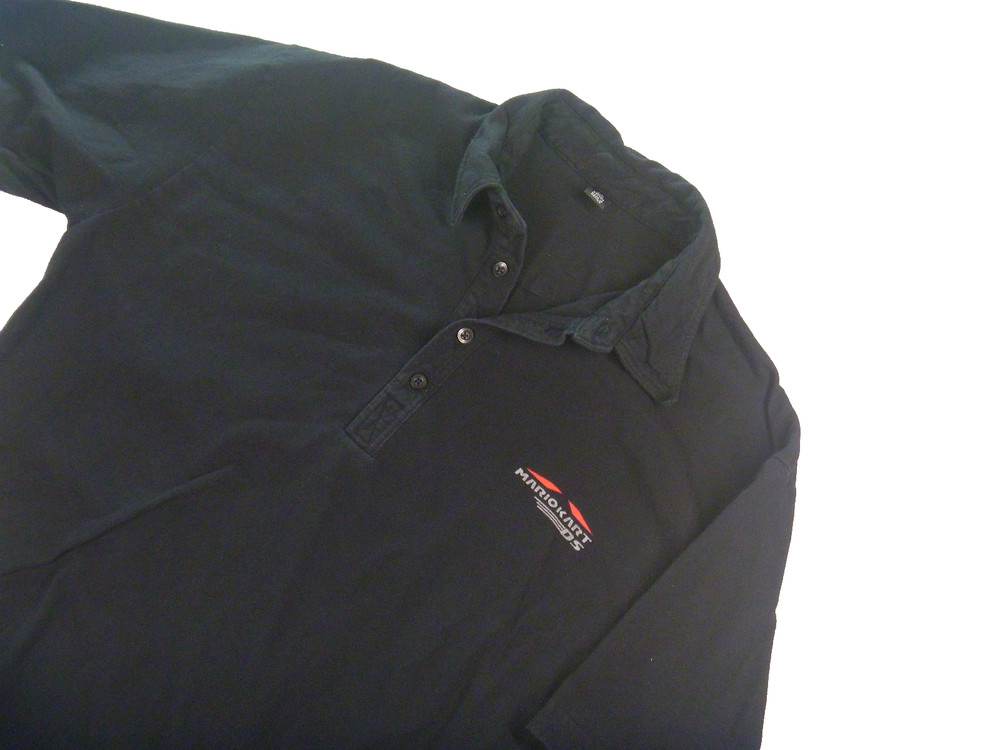 Mario Kart DS Nintendo DS Black XL Polo Nintendo Promo Polo Shirt Collar Vintage